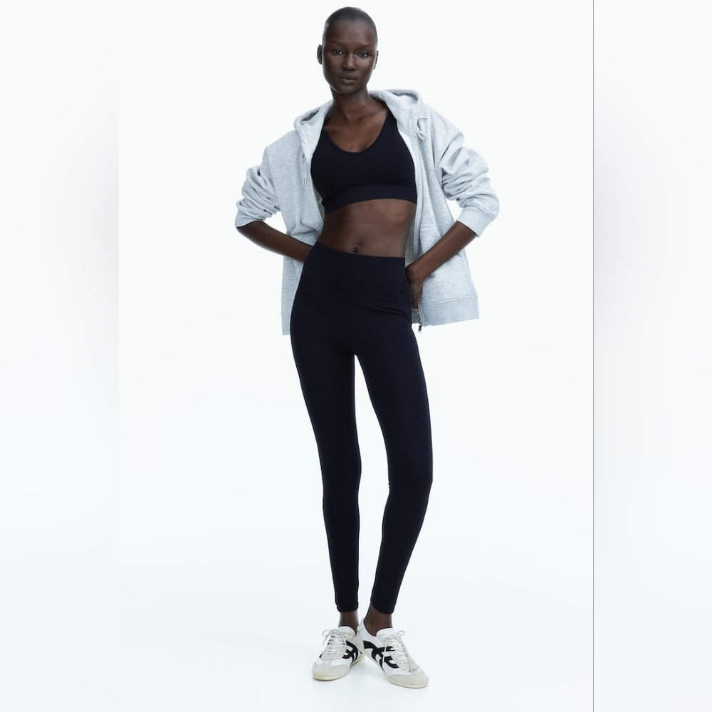 H&M High Waist Ribbed Leggings In S
